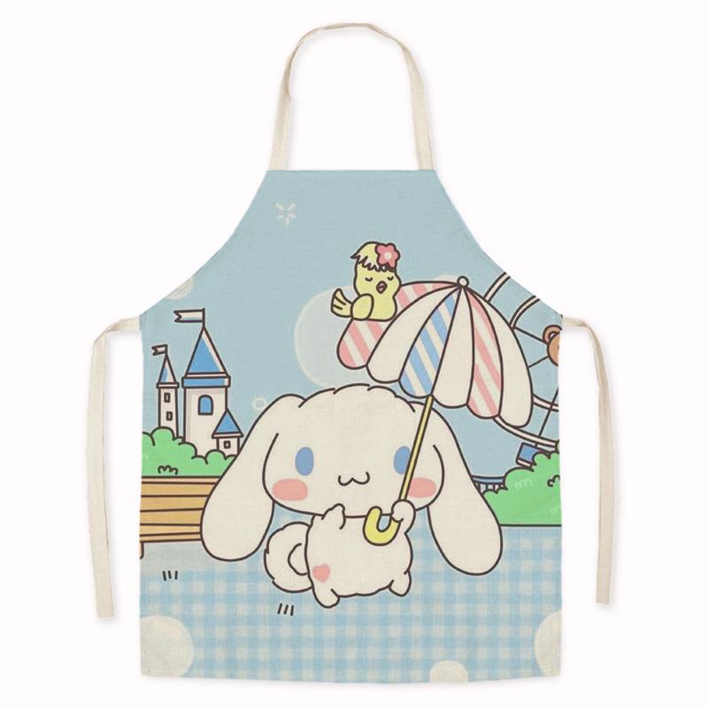 Cartoon Dog Sleeveless Anti-Fouling Apron for Home, Kitchen, Cooking, Baking, and Cleaning