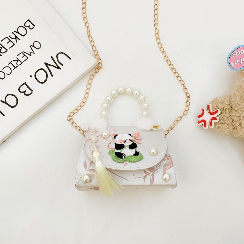 Kids Stylish Genderneutral Shoulder Bag With Cute Panda And Beautiful Chain Details