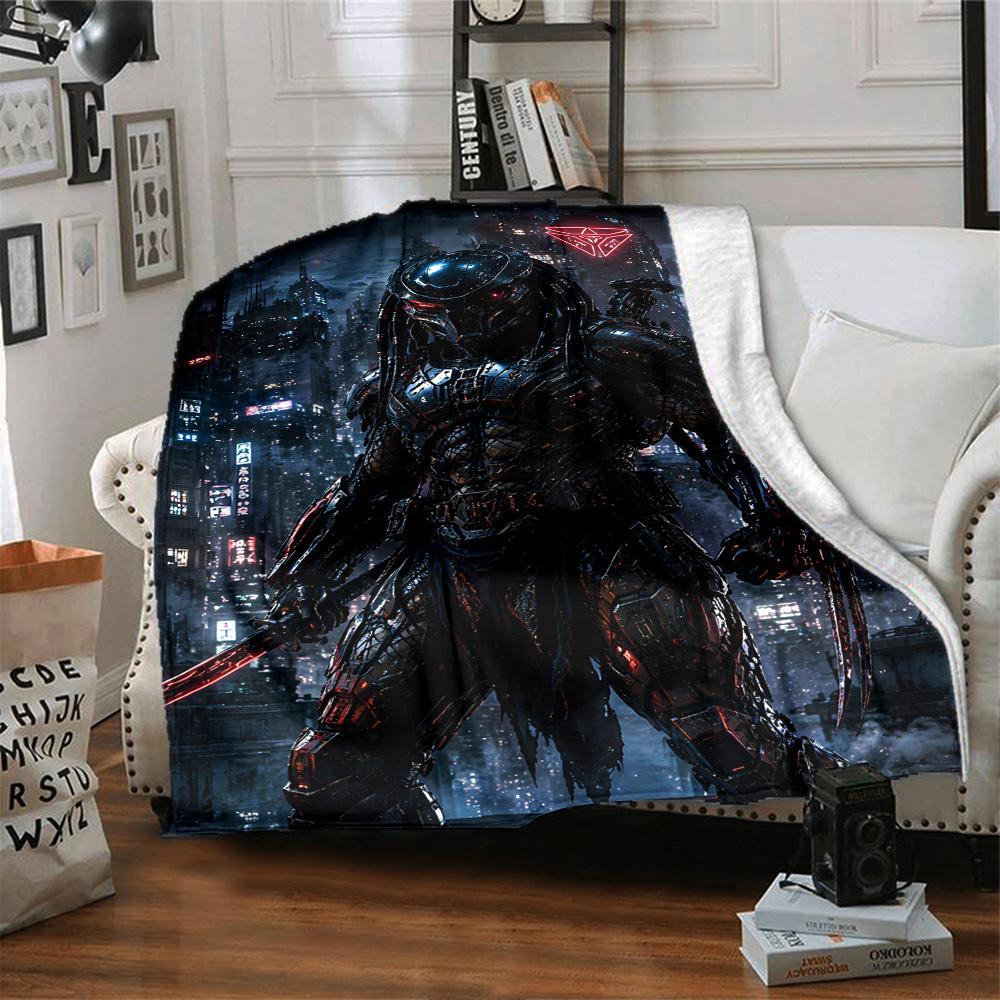 Predator Print Flannel Blanket High Quality Warm Comfortable Cover for All Seasons Perfect for Gifts Home Decor