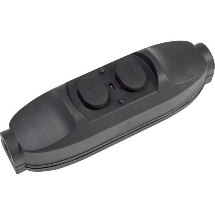 Commutateur intermédiaire as - Schwabe 45223 avec PRCD 230 V noir IP55 1 pc(s)
