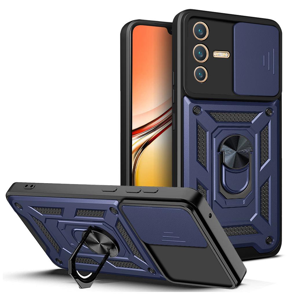 For Vivo V23 5G Case Vivo V23 Cover Vivo V23E v23 v23e Magnetic Ring Holder Armor Phone Case Slide Camera Protect Back Cover