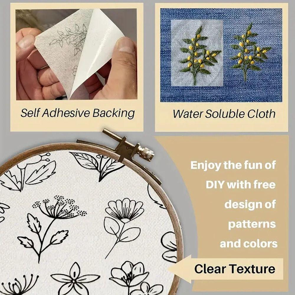 DIY Water Soluble Paper Handmade Hand Sewing Stabilizers Stitching Embroidery Paper  Sewing Lovers