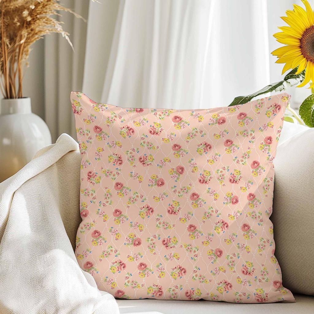 Freshfloral Home Throw Pillow Cover Sofa Living Room Decorative Cushion Cover Bedside Waist Pillow Lunch Break Square Pillowcase