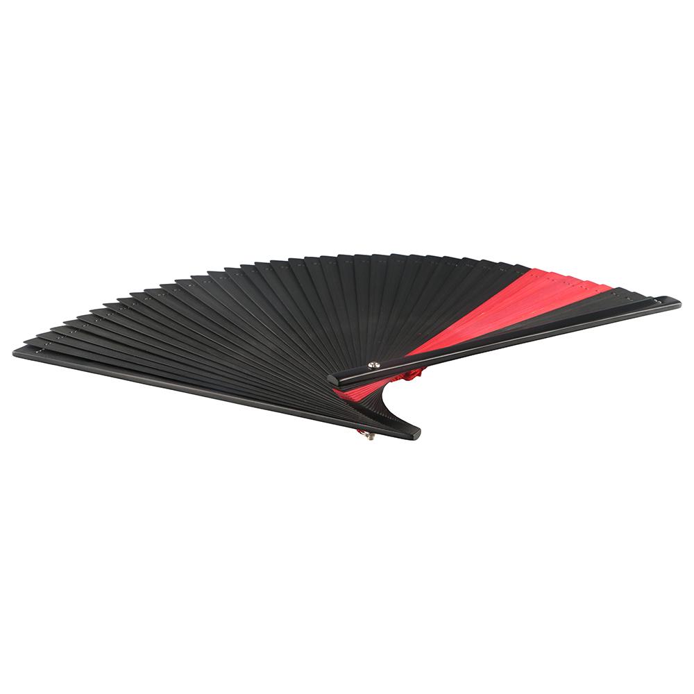 Small Black Classical Portable Dance Props Compact Ornament Bamboo Fan Dance Fan Kimono Fan