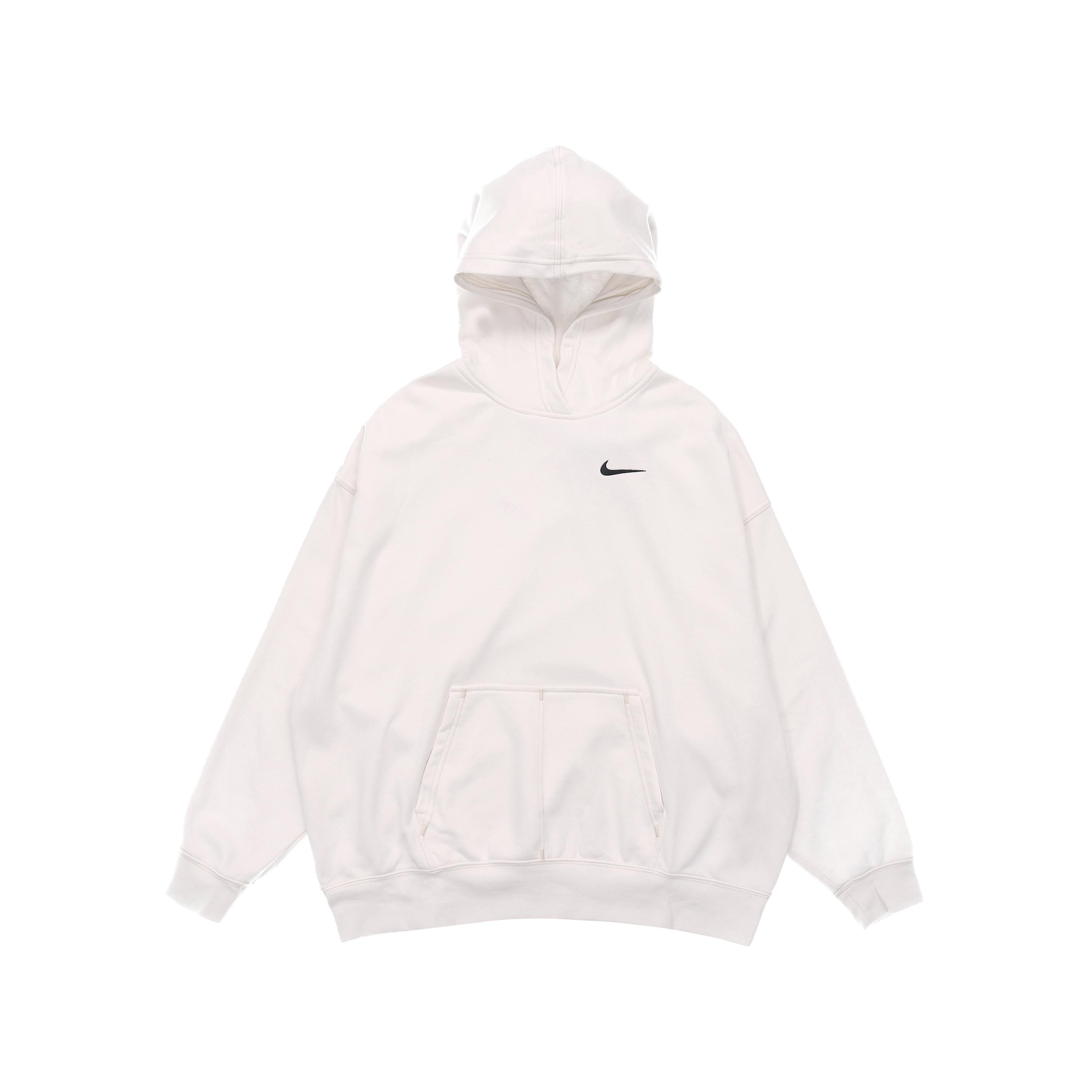 (WMNS) Nike Embroidered Logo Loose Hoodie Autumn White Women s DM6202-030 M