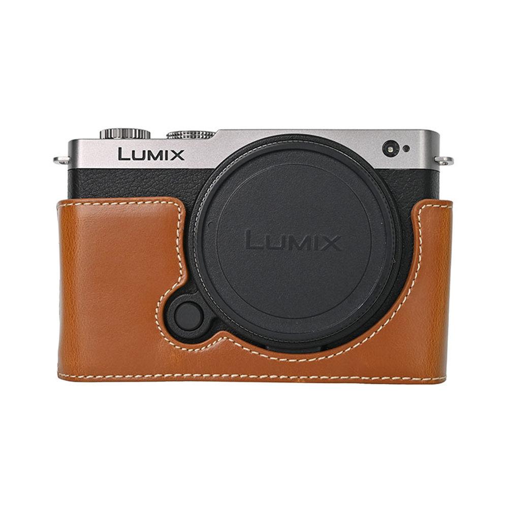 

Масло Кожа Камера PU Кожа Полукорпус Чехол Для Panasonic Lumix S9 Отверстие для Батареи Нижняя Крышка