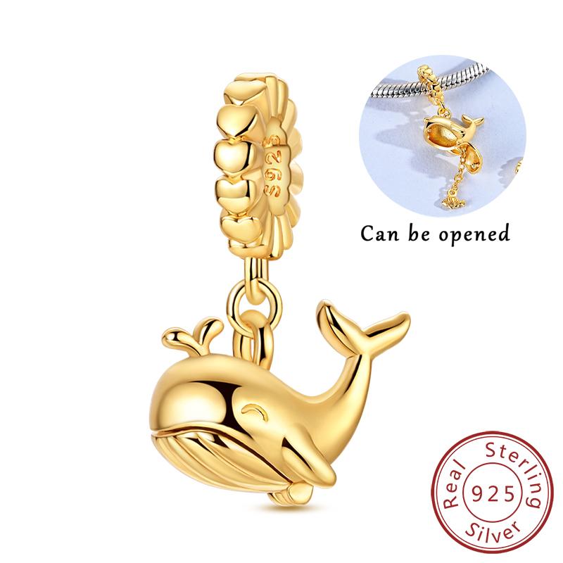 Guld Original Berlock Pärla Koppar Leopard Kors Hundben Jord Flygplan Berlock Passar Armband Hänge Kvinnor Gör-det-själv Smycken