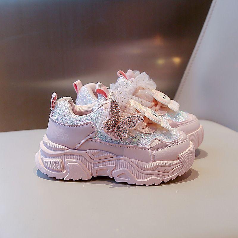 Girls' Fashionable Soft-soled Princess Shoes, Autumn Children's Sports Shoes