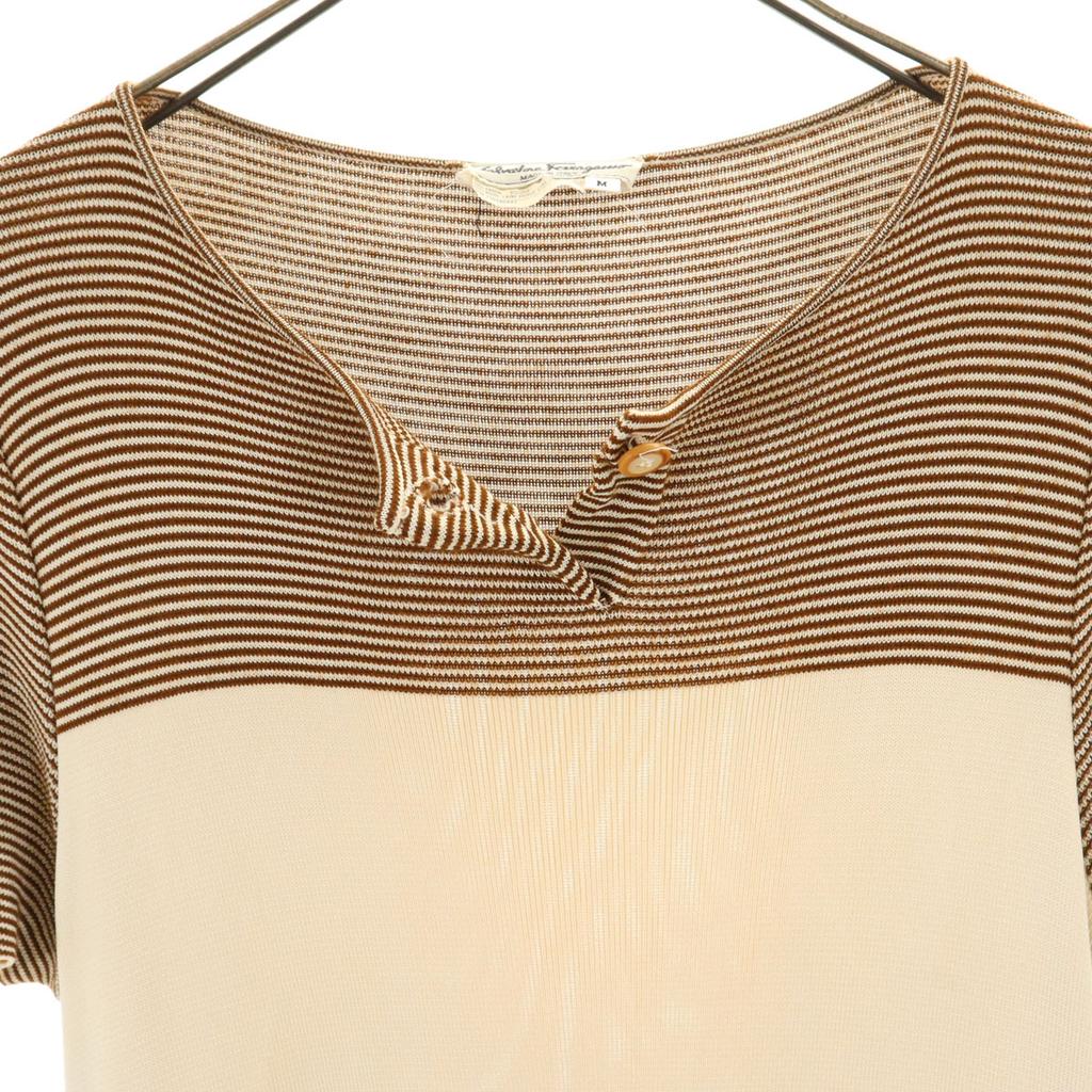 Salvatore Ferragamo 90s Made In Italy Old Short Sleeve Knit One Piece M Women Used