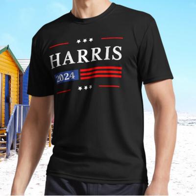 Neues Kamala Harris 2024 Präsident Amerikanische Flagge Aktives T-Shirt Lustig Größe S - 5XL