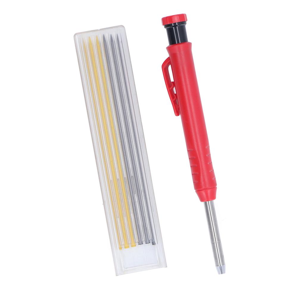 Holzbearbeitungsmarkierstift 2,8 mm Wolframkarbidspitze Multifunktions-Anreißwerkzeug mit Mine 2 Farben