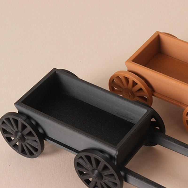 Mini Plastic Farm Wagon Toy For Dollhouses Accessories And Outdoor Garden Decors With 2 Color Option
