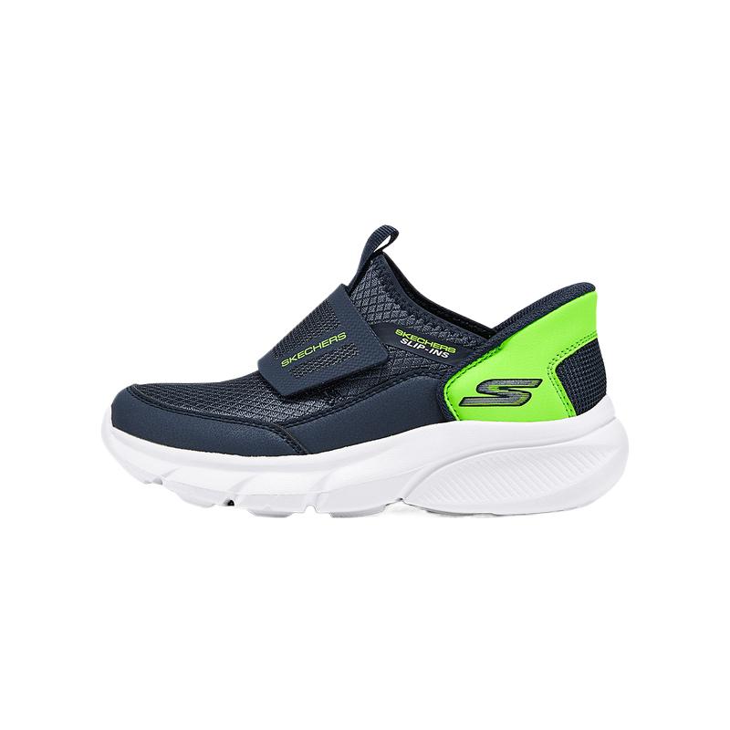 Skechers Boys Comfortable Versatile Trendy Fashion Low Top Running Shoes Kids sneaker Navy-Blue 403891L-NVLM 27.5