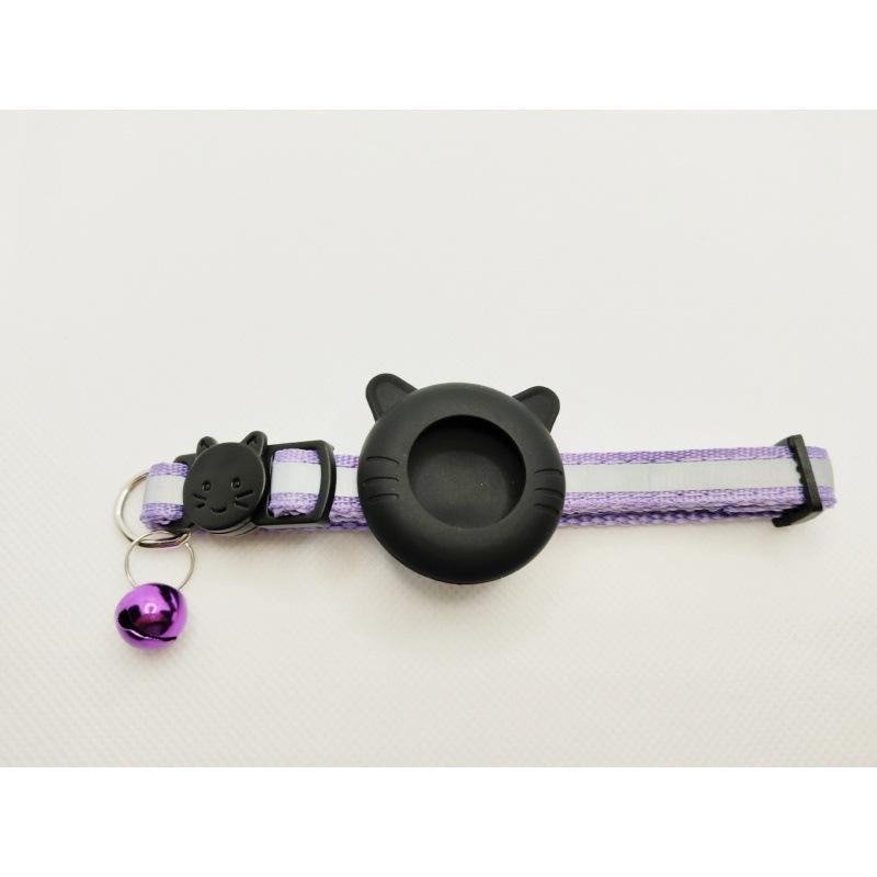 Новый силиконовый чехол кошачий ошейник светоотражающая наклейка безопасная пряжка кошка питомец товары для питомцев фиолетовый