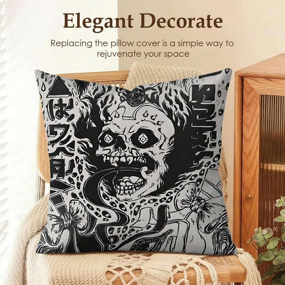 Popular Singer GGrimes Cushion Cover Natural Linen Organic Fabric DoubleSided Printing Sofa Home Decor Gift Pillow Case