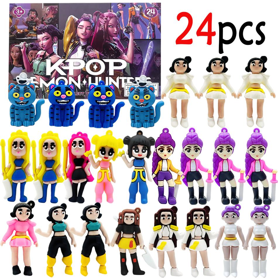 new Kpop Demon Hunting 24pcs PVC Advent Christmas Calendar Surprise Blind Boxes For Halloween Mystery Box Gifts Toys