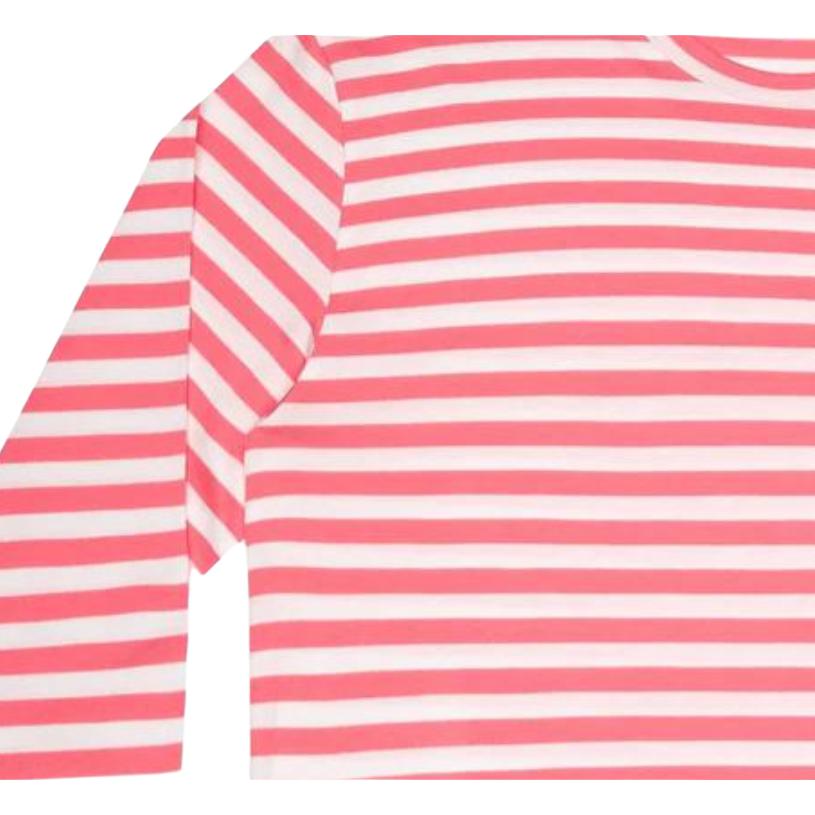 Comme Des Garcons Play Pastelle Pruhované tričko s dlouhým rukávem AX-T278-051-RŮŽOVÁ BÍLÁ