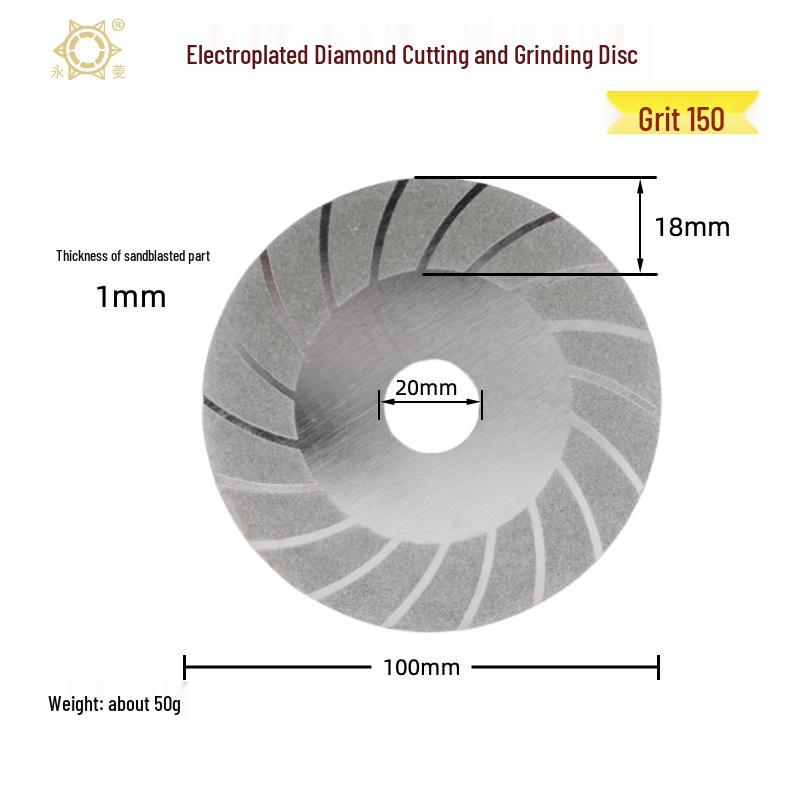 Titanium & Nickel Plated Diamond Cutting Disc for Ceramic, Jade, and Glass - Seam & Grout Cleaning Blade