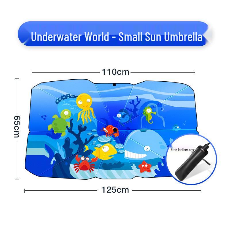 Cartoon Car Sunshade Umbrella for Front Windshield - Heat Insulation Protection
