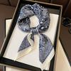 Luxury Brand  Skinny Neckerchief Scarf For Women Satin Silk Ribbons Bandana Ladies Neck Tie Wrist Wrap Shawl Echarpe