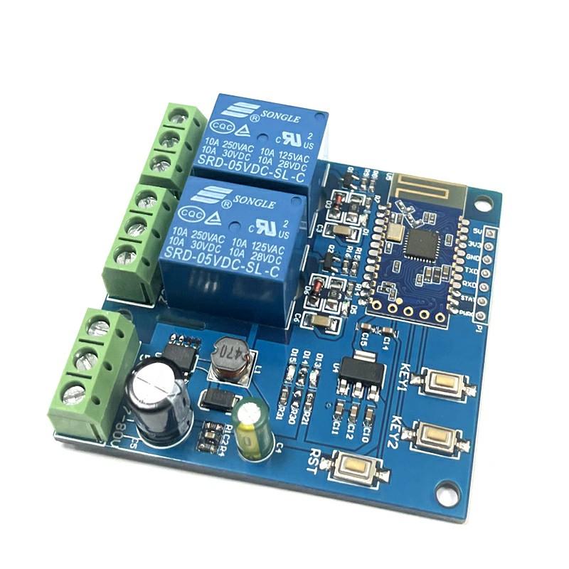 2-Channel Bluetooth 5.0 Relay BLE Bluetooth Mesh Networking Phone APP Remote Switch