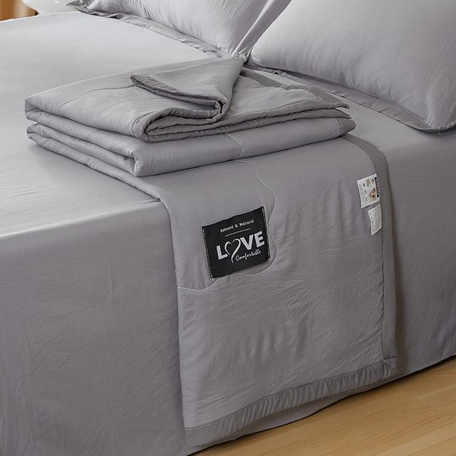 

Летнее одеяло покрывало сплошное тонкое одеяло для дивана-кровати ткань из растительных волокон для двуспальной кровати двустороннее 150x200cm серый