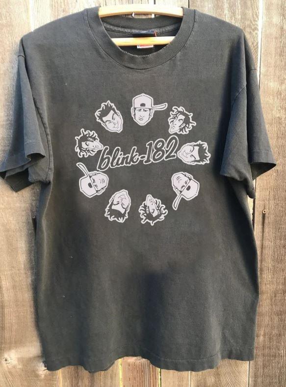Blink 182 Mark Tom Travis Show vtg charcoal Tee QT7978 XXL