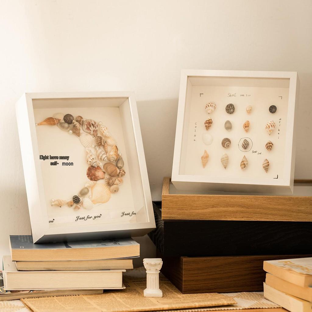 Handmade Seaside Shell Conch Photo Frame - Minimalist Square Design
