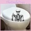 Closestool Pvc Modern Sticker Wall Decor With Smiling Skull For Living Room