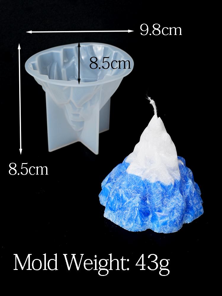 3D Iceberg Volcano Snow Mountain Silicone Mold Candle Making Supplies Tools DIY Handmade Soap Resin Crystal Ice Mould Home Decor