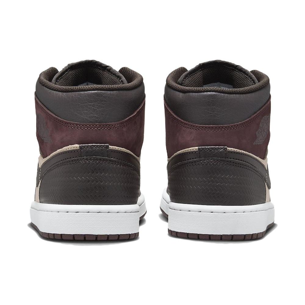 Air Jordan 1 Mid SE Paris YMCA Homme Baskets Marron Velours-Brun Terre FZ4359-200
