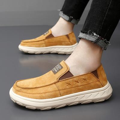 2024 Leather Men Retro Style Design Loafers Comfortable Soft Sole Casual Shoes Men Wear Casual Leather Shoes