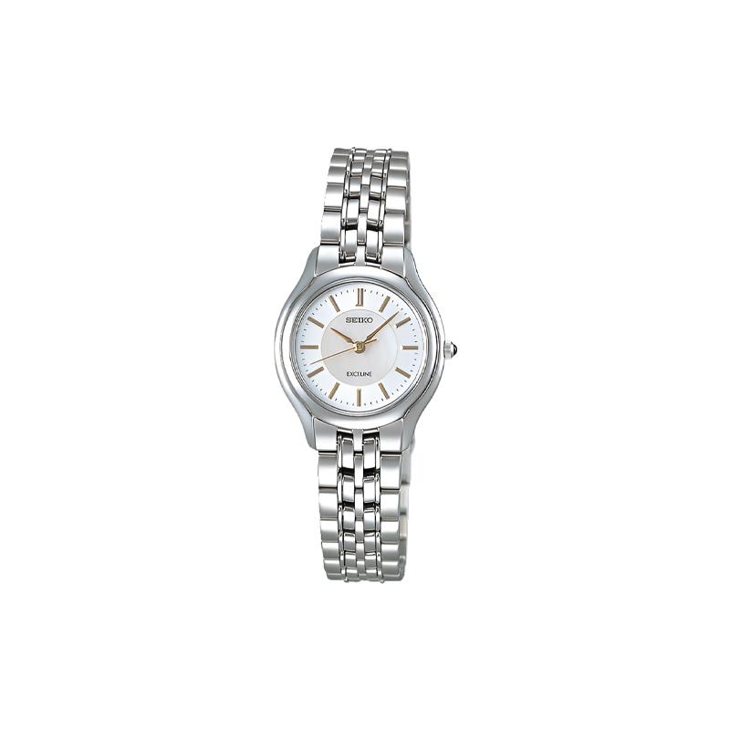 

SEIKO Life Waterproof Antimagnetic Quartz Steel Strap Women s Watch White Dial SWDL099 синій