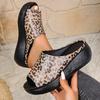 Fashion Leopard Zebra Print Decor Wedges Sandals Women Summer Thick Sole Non Slip Slippers Woman Plus Size Chunky Platform Beach Shoes