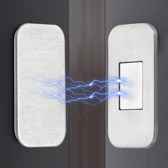 1 Set Magnetic Door Catch Ultra Thin Cabinet Door Magnet Heavy Duty Stainless Steel Adhesive Kitchen Closet Cupboard Drawer Magnetic Latch