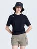 CHALLENGER Women'S Basic Blouson Round Short Sleeve T-Shirt Black