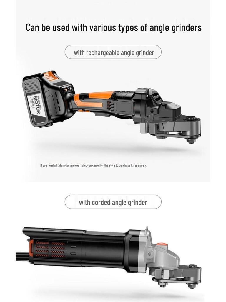 Multifunctional Electric Edge Trimmer & Angle Grinder Adapter: Converts to Cutting Machine, Electric Shovel, and Woodworking Tool Set.