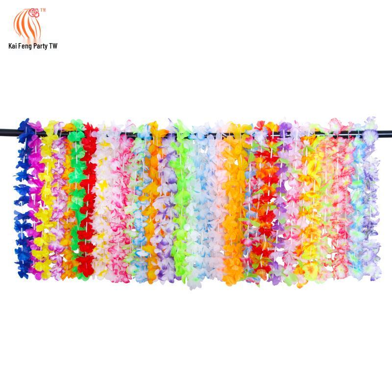 36PCS Hawaiian Lei Necklace Set - Small Size, Perfect for Holiday Events