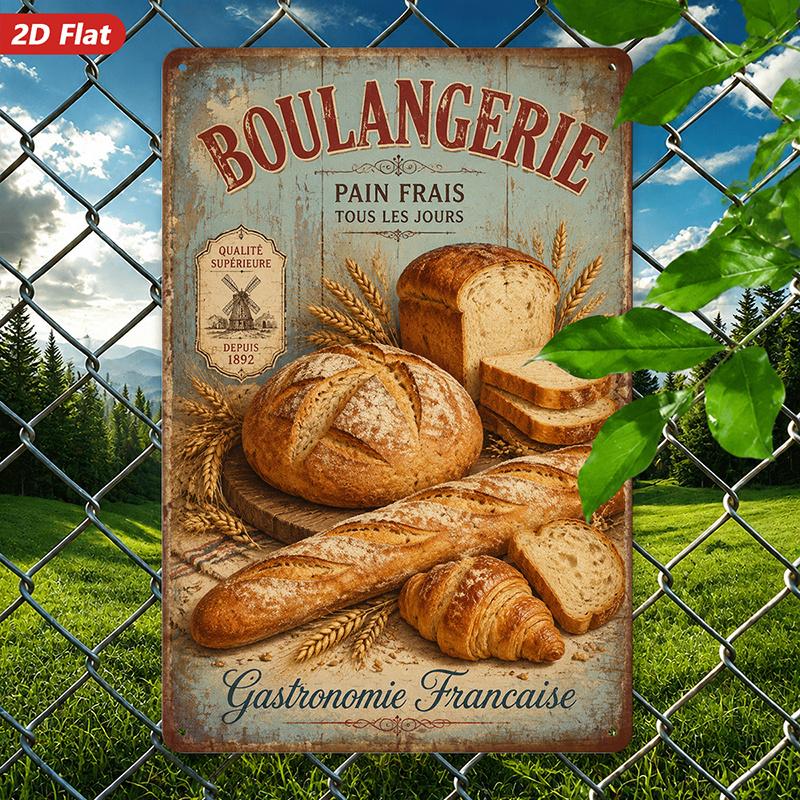 Boulangerie Metal Sign 8x12 Inch French Bakery Decor