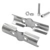 6 Sets Of T Clamps,Stainless Steel, Silver, Pipe Clamps, 1" OD, 25MM