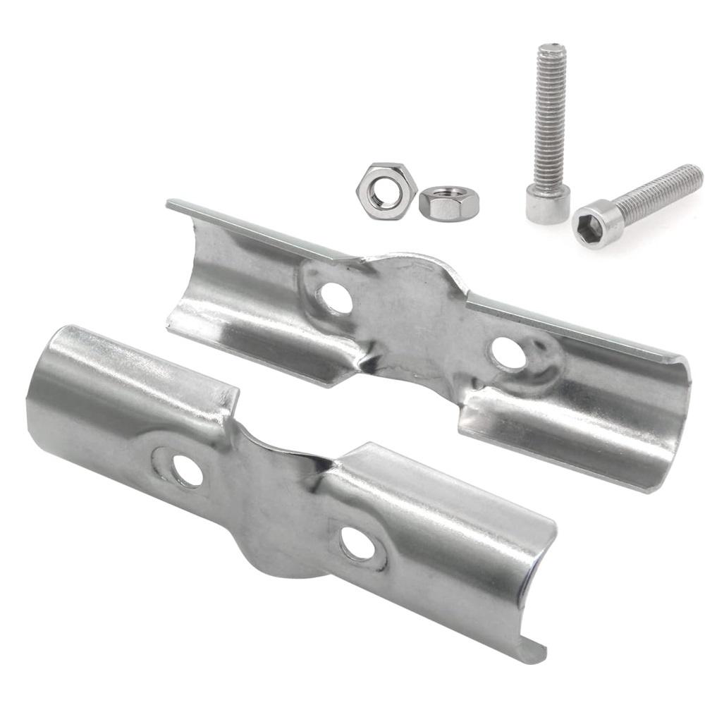 6 Sets Of T Clamps,Stainless Steel, Silver, Pipe Clamps, 1" OD, 25MM