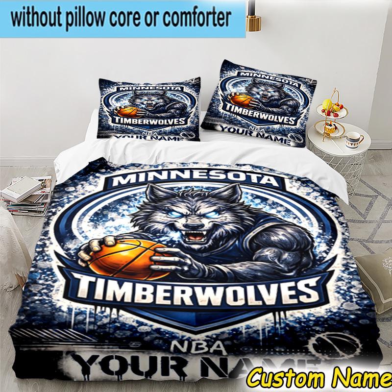 3pcs Custom Name Minnesota Logo Bedding Set Includes 1 Duvet Cover & 2 Pillowcases for All Seasons Dormitory Home Decor Christmas gifts