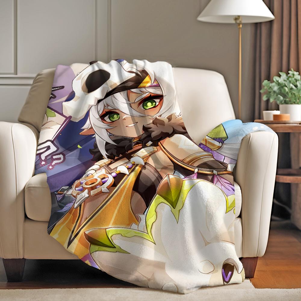 Game Genshin Impact Iansan Blanket Warm Soft Suitable For Bedroom Sofa Bed Living Room Office Travel Camping Gifts