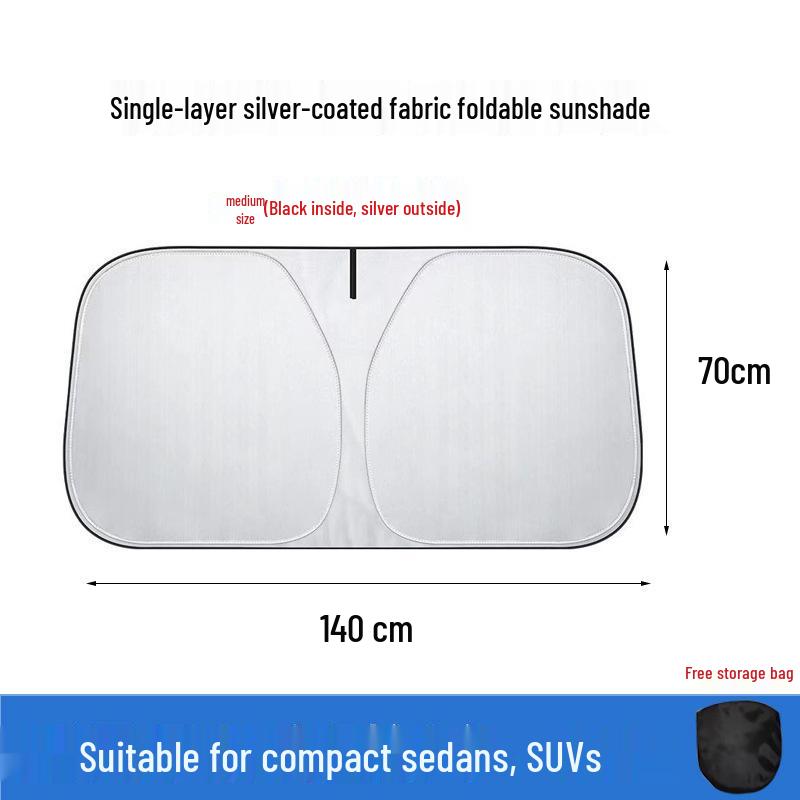 Retractable Car Windshield Sunshade: Folding Sun Protection & Heat Insulation.