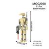 MOOXI Space Wars Series Robot Model MOC Brick DIY Diorama Adult Children Toys Building Block Set Montessori Gift Room Decoration