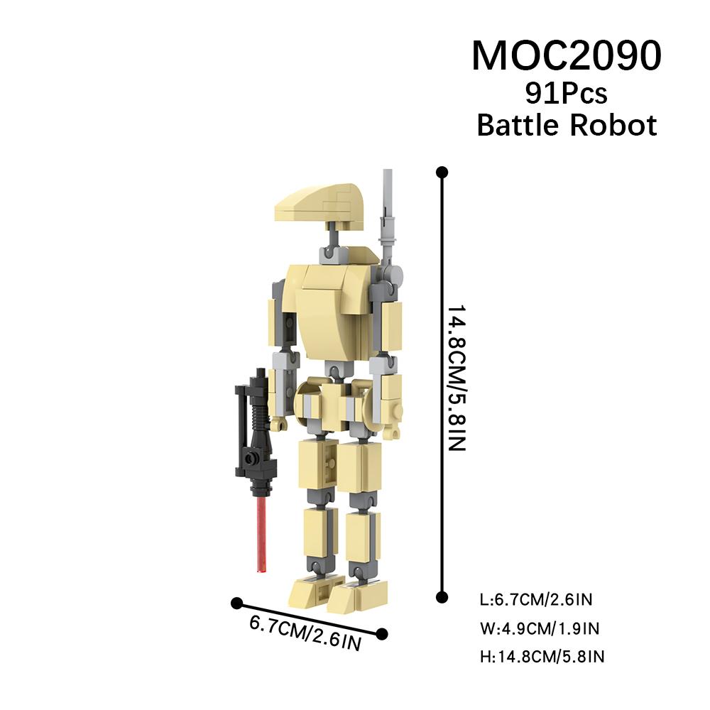 MOOXI Space Wars Series Robot Model MOC Brick DIY Diorama Adult Children Toys Building Block Set Montessori Gift Room Decoration