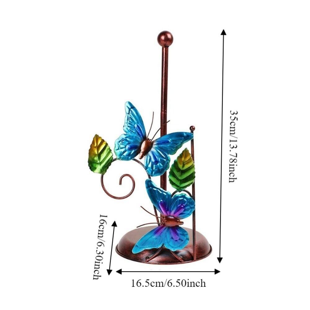 Freestanding Butterfly Paper Towel Holder One-handed Tear Standing Toilet Paper Holder  Kitchen