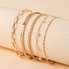Unique 5-piece Stackable Foot Chain Set: Simple Elegance for Daily and Vacation Clothing - Multi functional Fashion Accessories