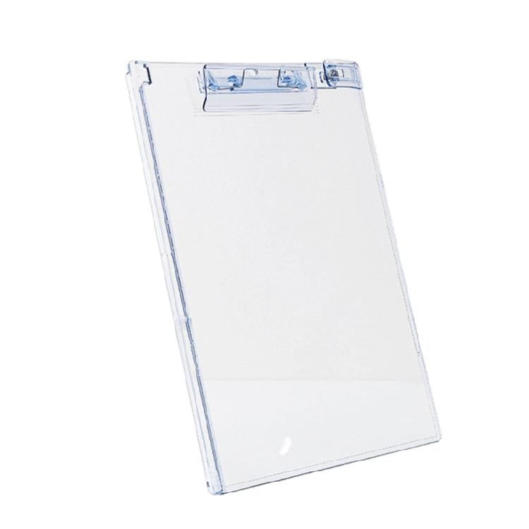 

Clear Acrylic Clipboard 12.8x9Inch Light Weight Standing up Clipboard Writing Board with Measuring Ruler and Pen Clip прозорий/синій