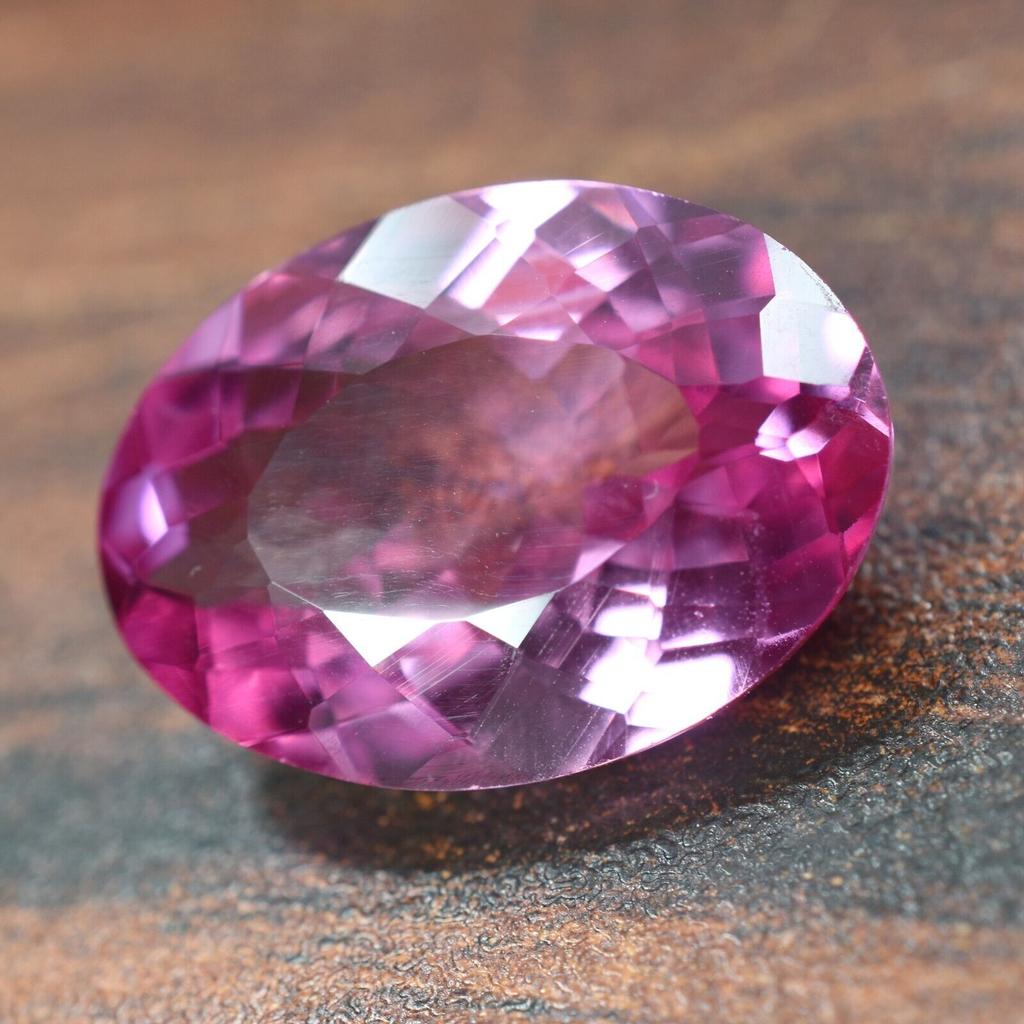 Pink Ceylon Sapphire Oval Cut 13.55 Natural CERTIFIED Loose Gemstone Ring Size